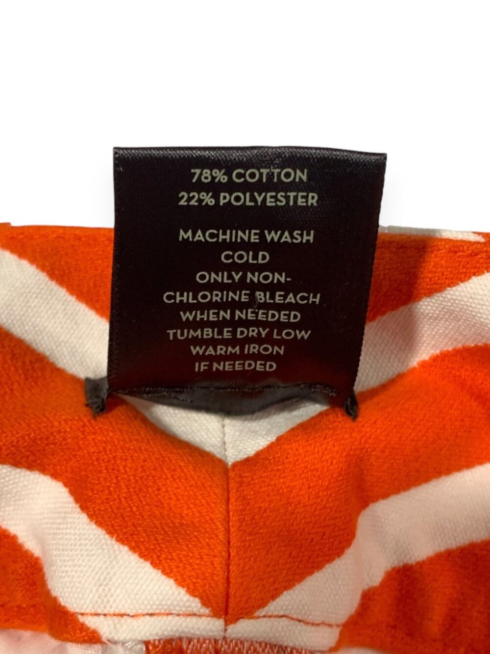 Annt Taylor Signature Womens Orange and White Striped Shorts Size 0 - Picture 5 of 13